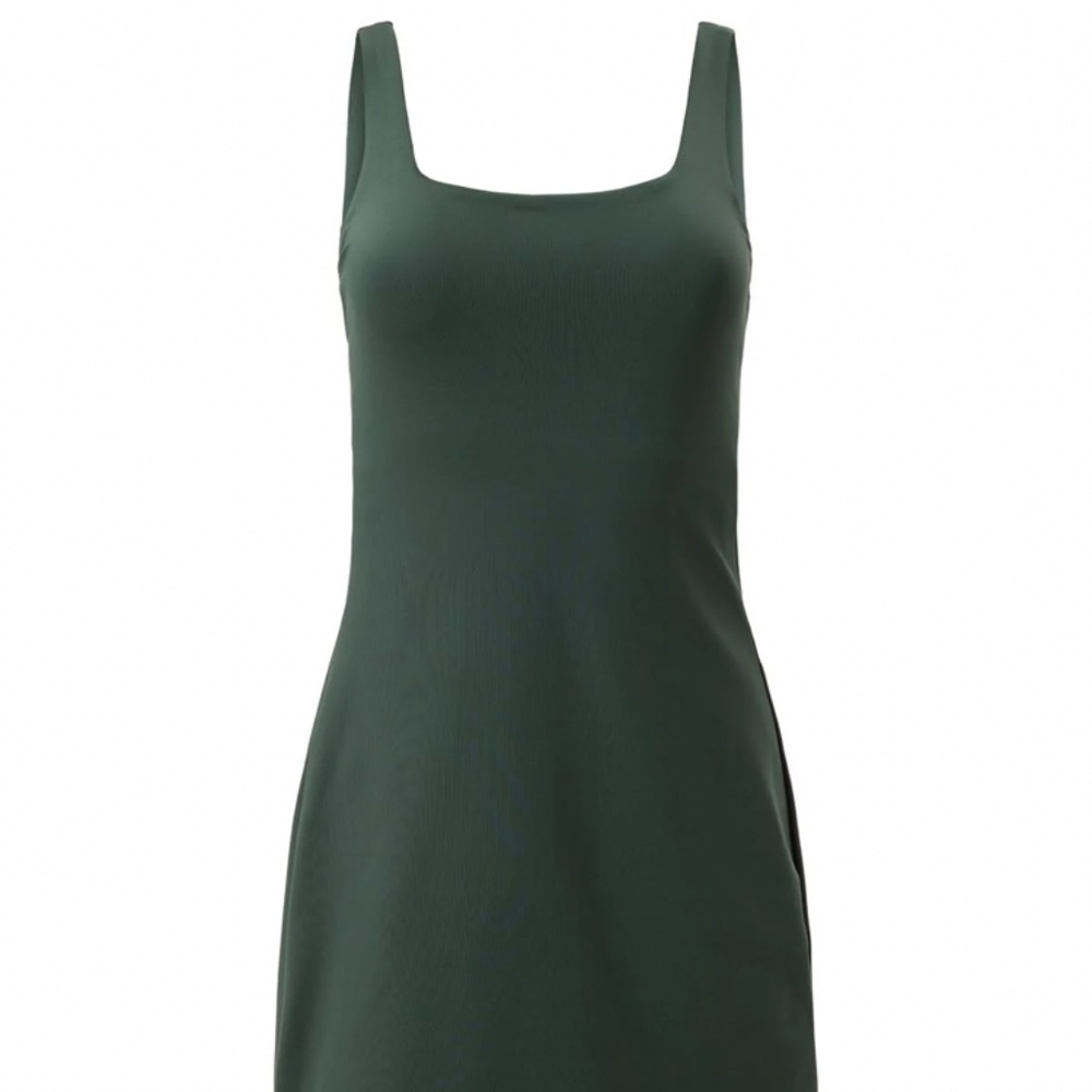 Girlfriend collective tommy dress in moss